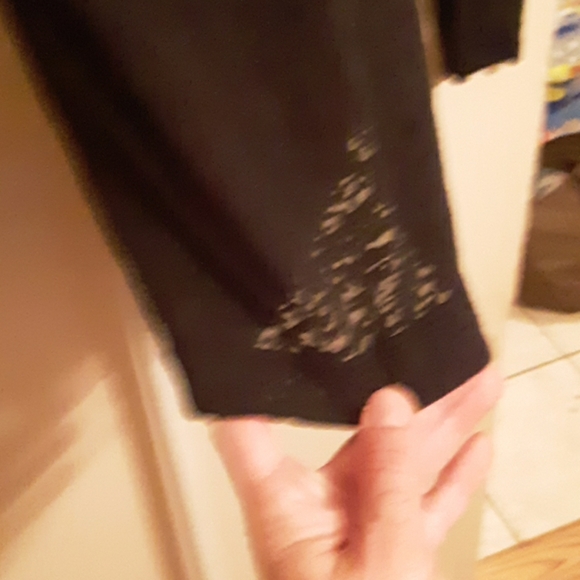 MUDD BLACK SHEER SPECKLED LEOPARD PRINT TOP XS - Picture 5 of 6